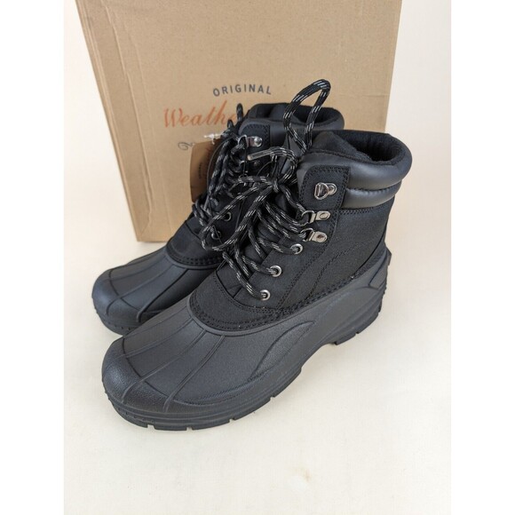 Weatherproof Vintage Joe Duck Boots Mens 11M Black Lace Up Outdoor Shoes MWB main image 6